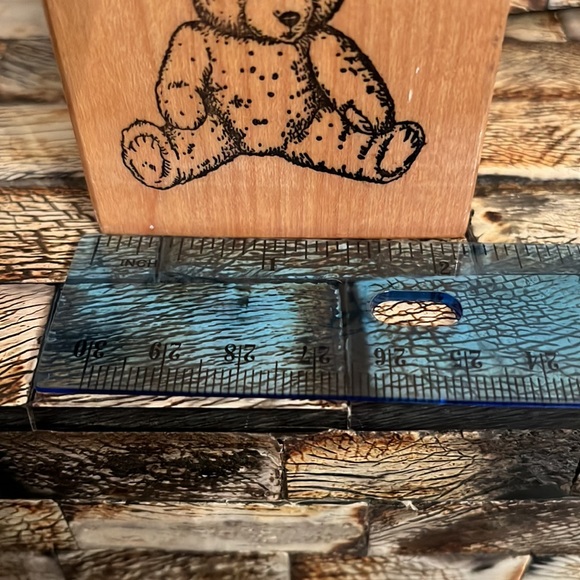Vintage RARE Teddy Bear PSX Rubber Stamp Stuffed Animal Wood Mounted - Picture 4 of 5